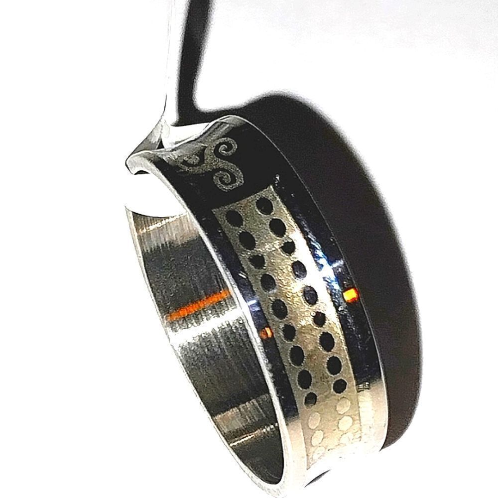 Stainless steel wide band hypoallergenic nickel free Men's ring sz 13